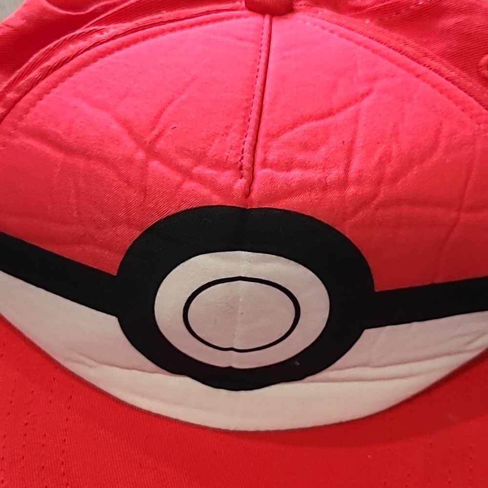 Red Pokémon Ball Youth Baseball Cap - Picture 4 of 4